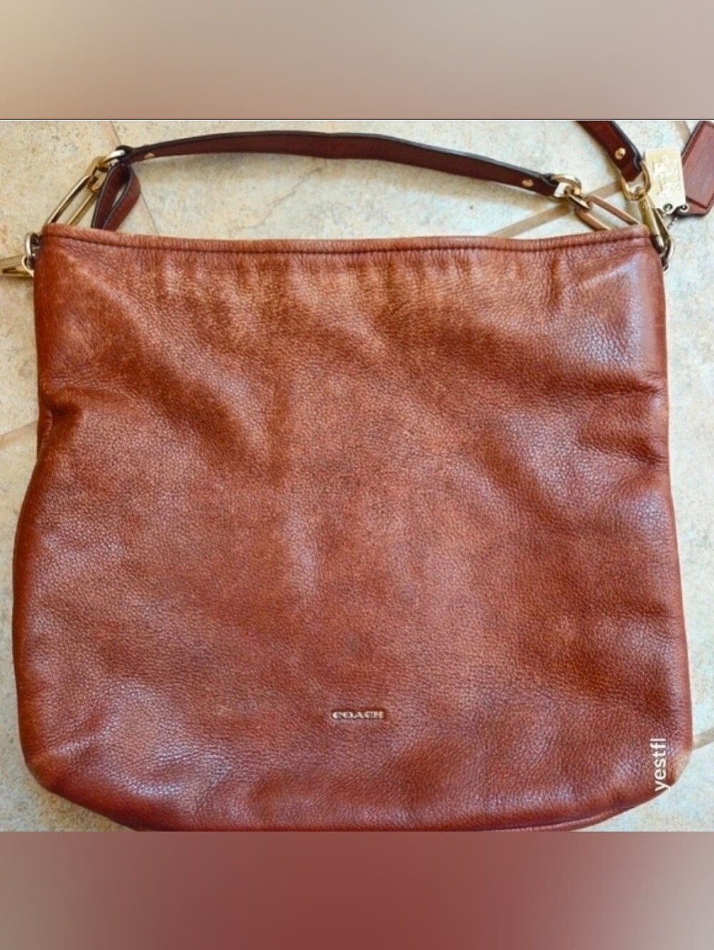 Coach Madison Distressed Saddle Brown Leatber hobo Sholder Bag k1360-27858